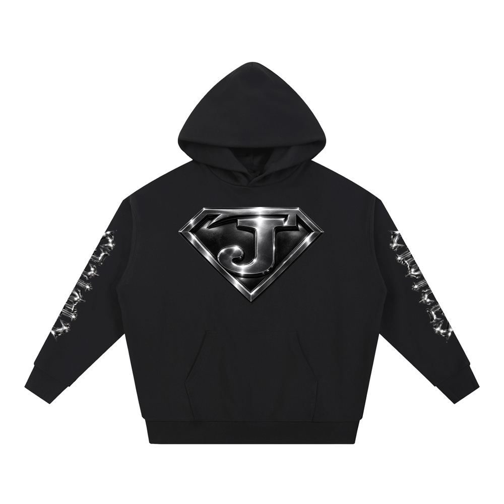 Superman Jesus Hoodie in Black