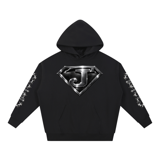 Superman Jesus Hoodie in Black