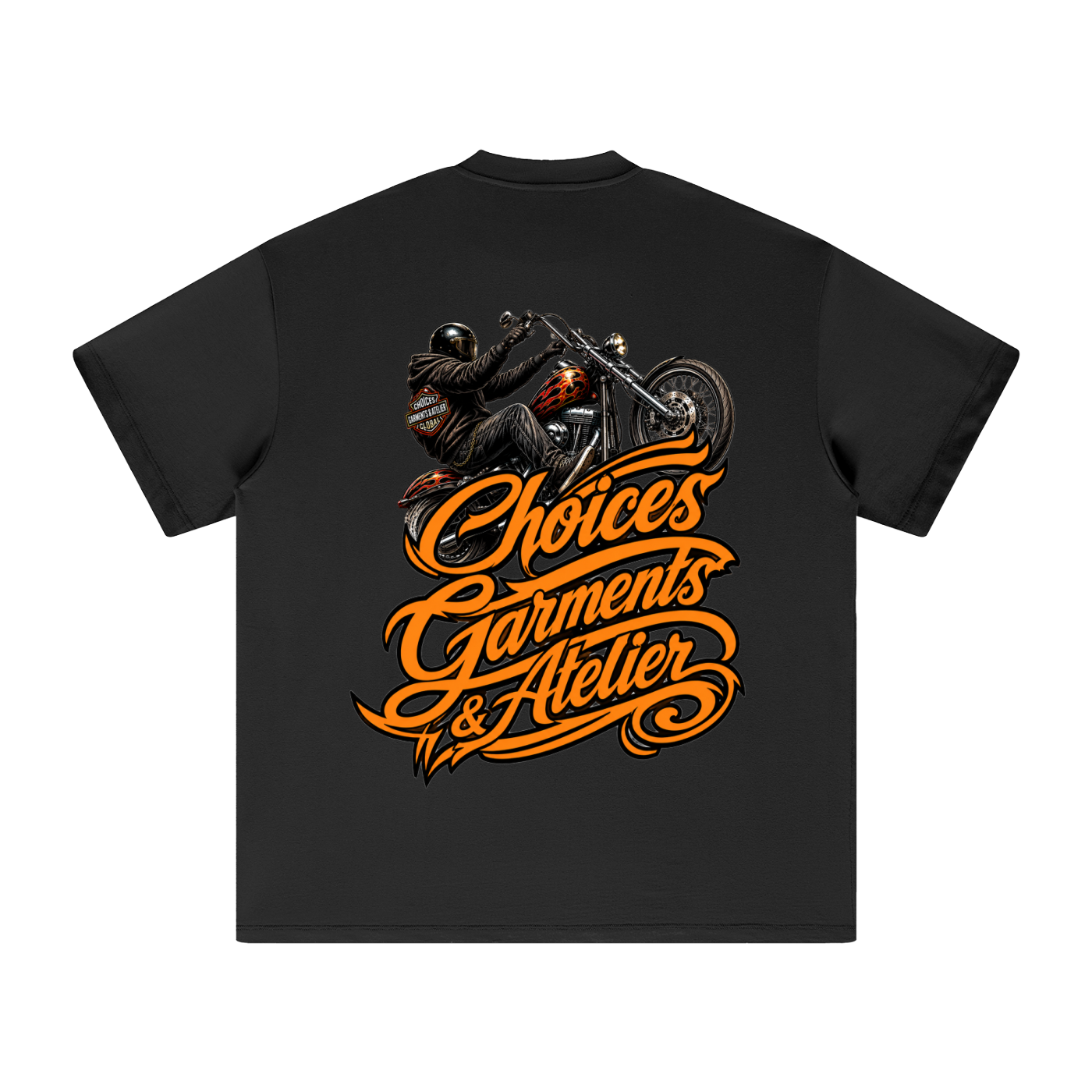 HD Org motorcycle heritage graphic t-shirt by Choices Garments & Atelier