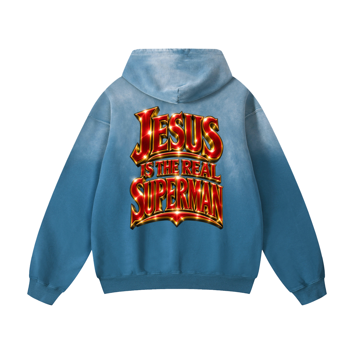 Superman Jesus Sunfade Oversized Hoodie
