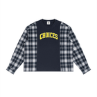 Mix Up Plaid Panel Long Sleeve Shirt