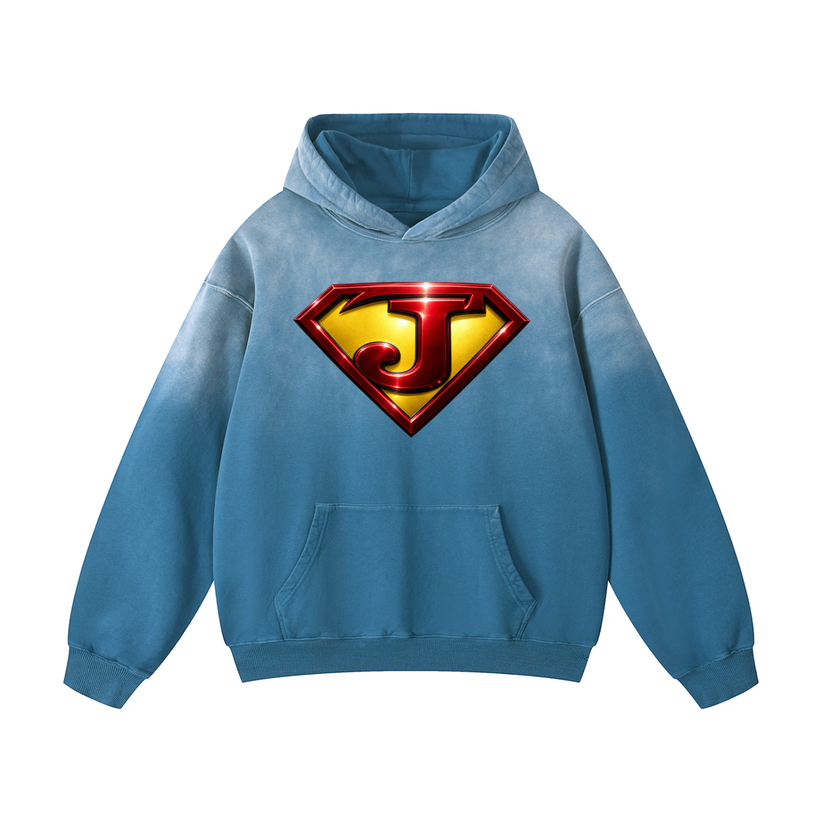 Superman Jesus Sunfade Oversized Hoodie