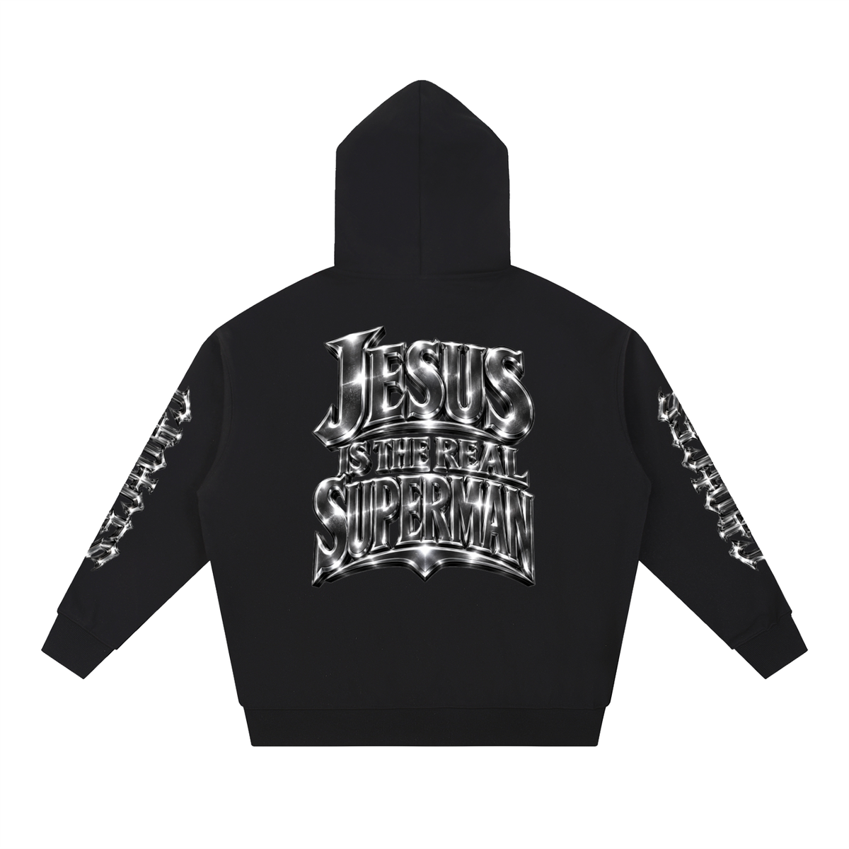 Superman Jesus Hoodie in Black