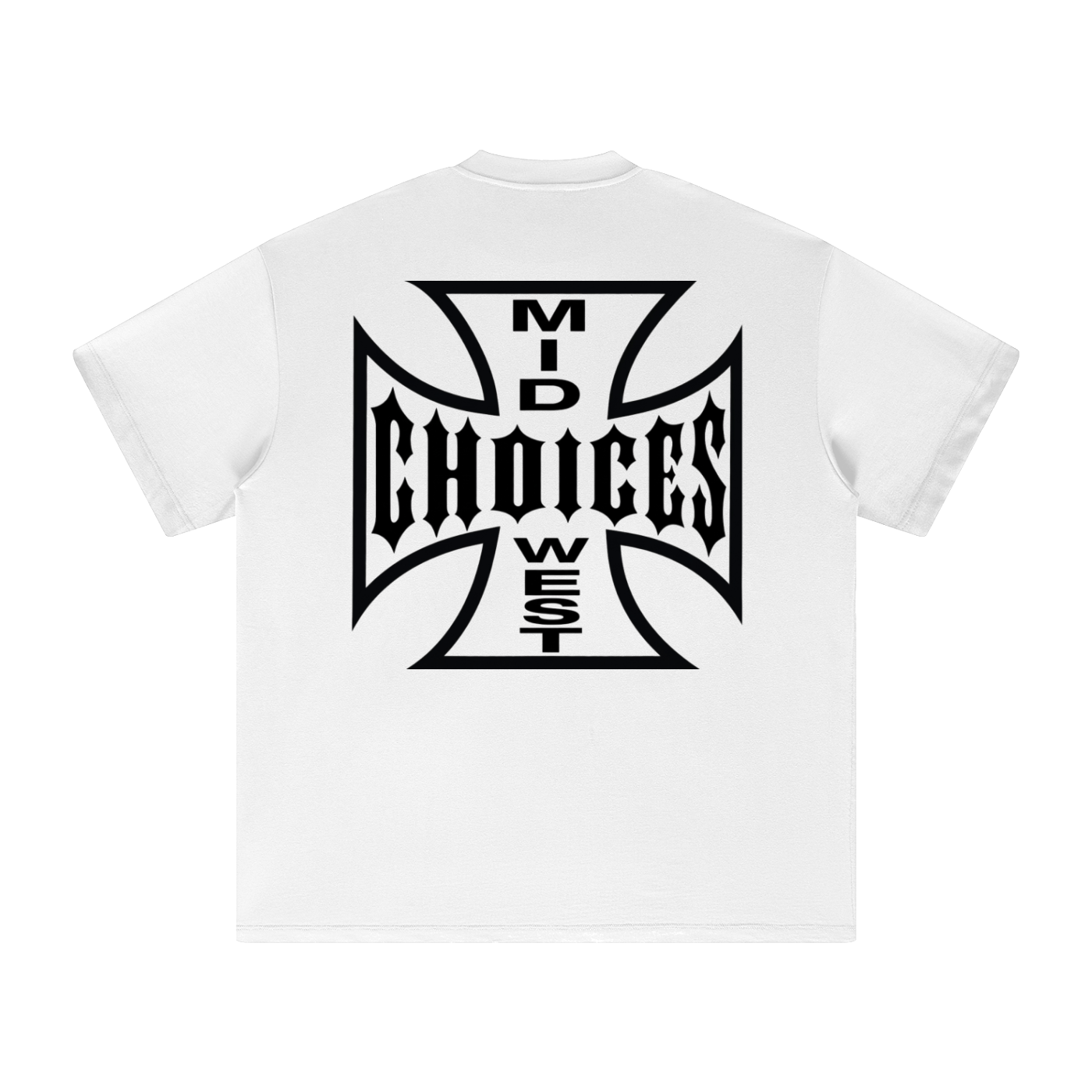 Chopped Blk motorcycle graphic t-shirt by Choices Garments & Atelier