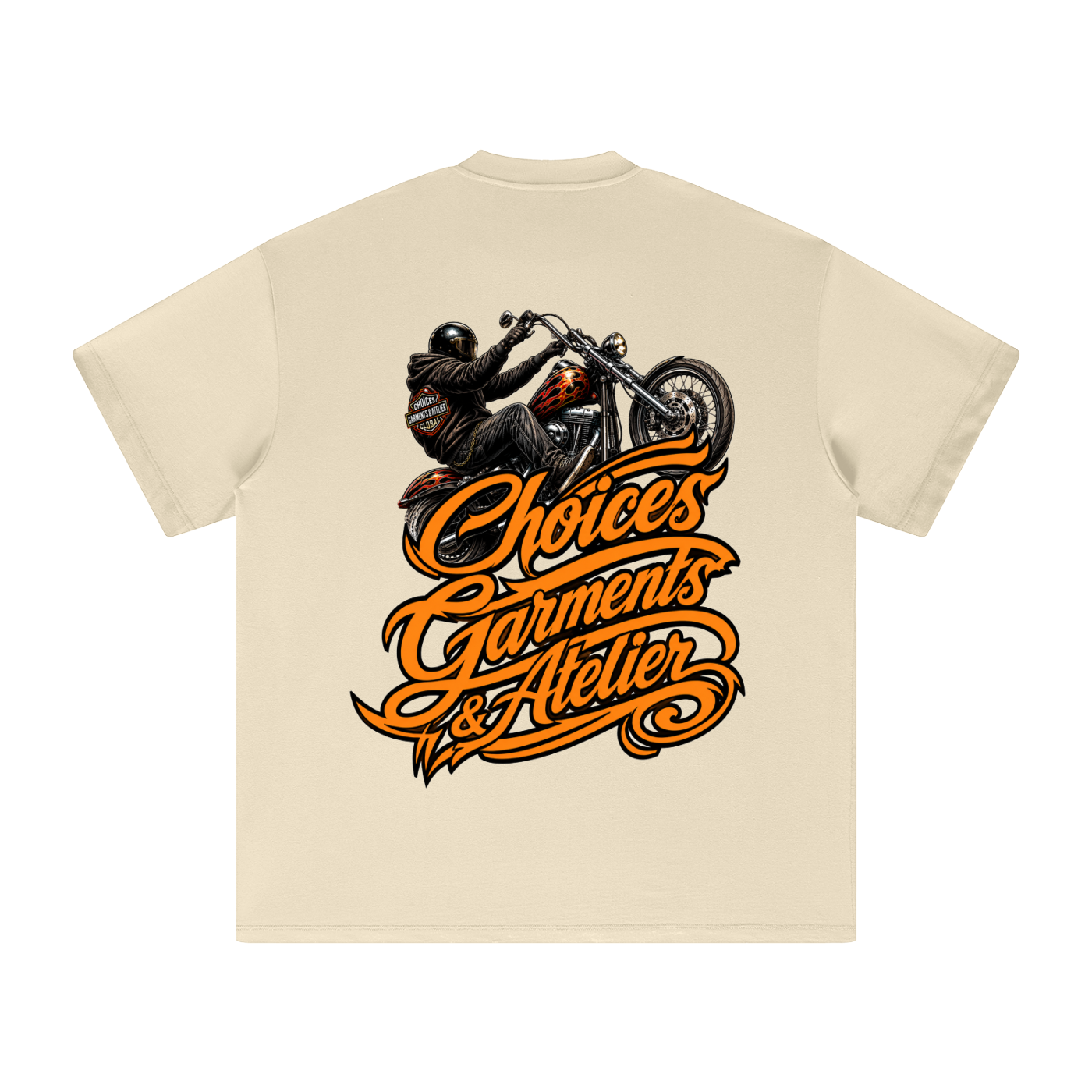 HD Org motorcycle heritage graphic t-shirt by Choices Garments & Atelier