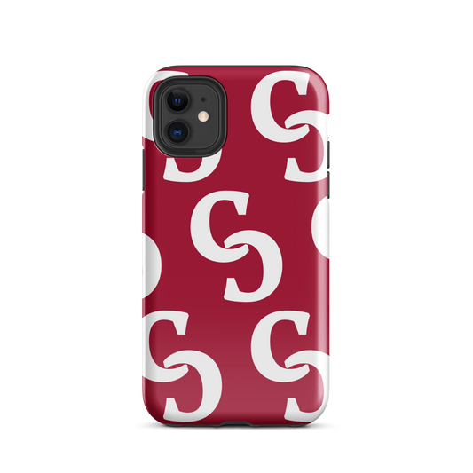 Choi·ces Monogram Tough Case for iPhone® in Carmine Red